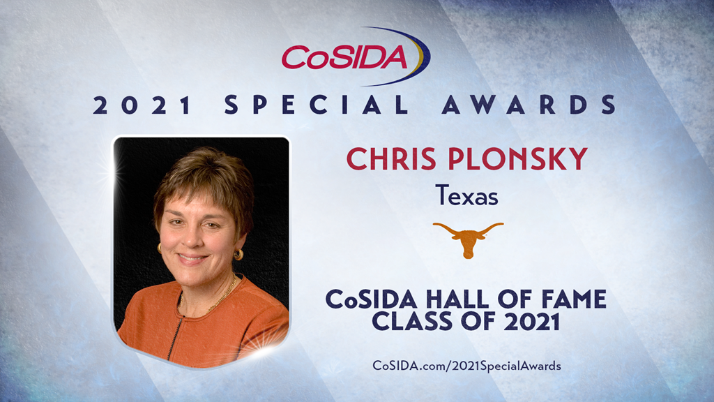 Special Awards Salute: Chris Plonsky (Texas) CoSIDA Hall of Fame Class of 2021